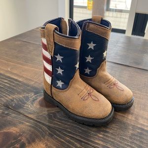 Cody James Toddler Boys American Flag Western Boot